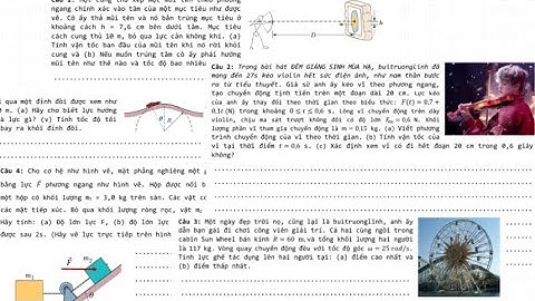 Sửa đề KT1:  Động học và Động lực học chất điểm