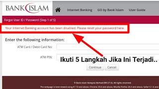 account online banking bank islam has been disabled screenshot 3