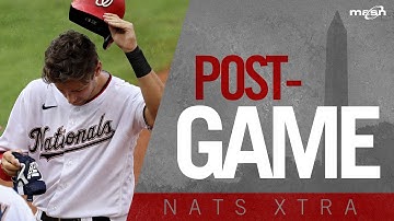 Trea Turner talks with media after loss to O