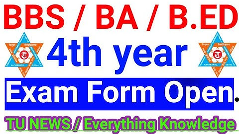 TU BBS 4th Year Exam Firm Open || Fill Up Exam form | bachelor 4th year exam form open || TU exam