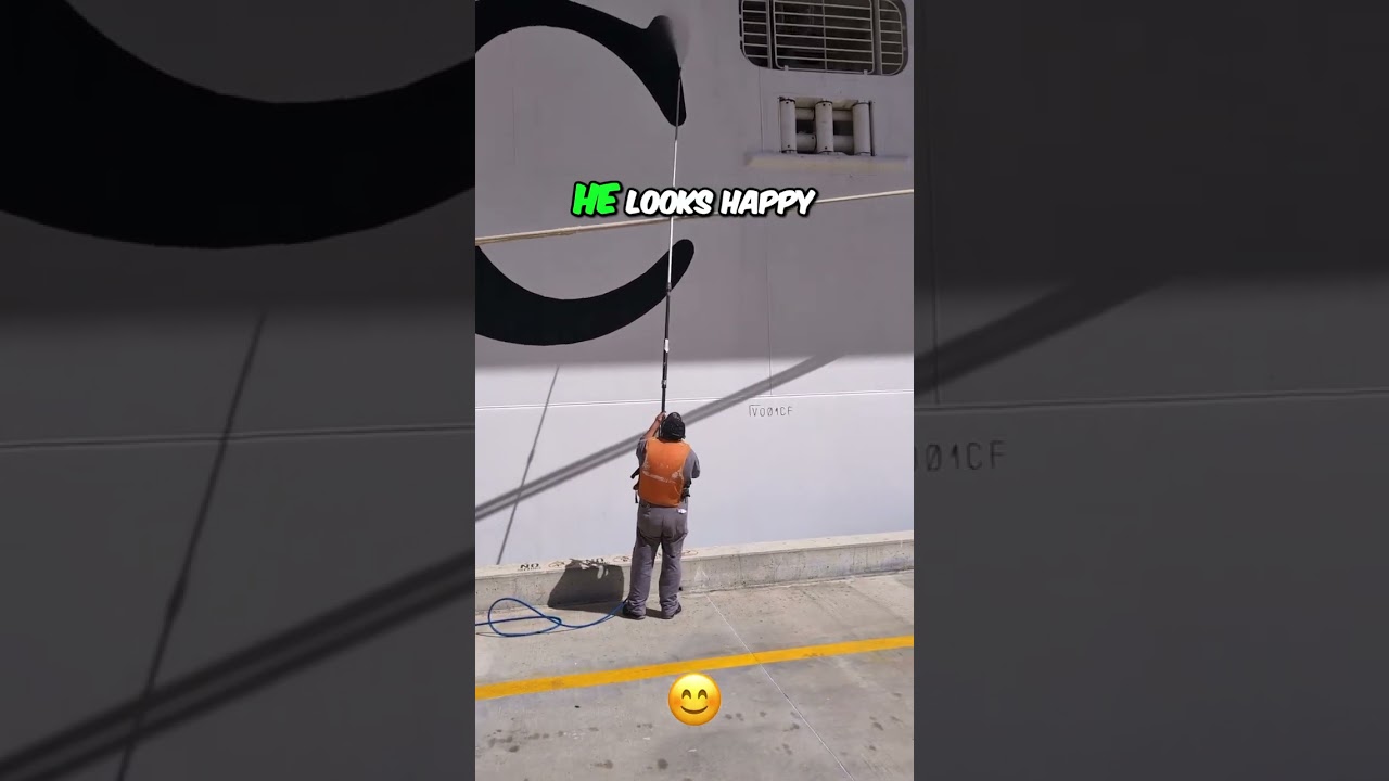 Cruise Ship Life: Pressure Washing Paradise Found! #shorts
