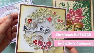 Christmas Half Creat-A-Card dies by crafterscompanion createacard christmaswreath