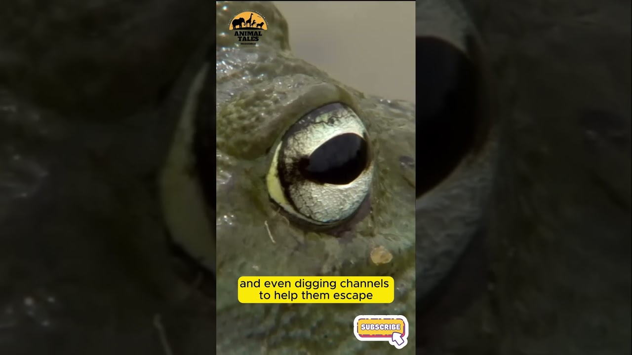 Africa's Biggest Frog Aggressive Bite, Devoted Dad!