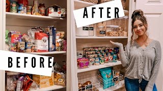 SMALL PANTRY MAKEOVER // CLEAN & ORGANIZE WITH ME!