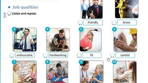 Excel 5 module 4 job qualities vocabulary