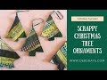 How to Sew Scrappy Christmas Tree Ornaments from Fabric Scraps - DIY Project