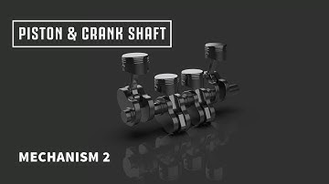 Piston & Crank Shaft assembly | Animation with components for Fusion 360, Solidworks, Catia users