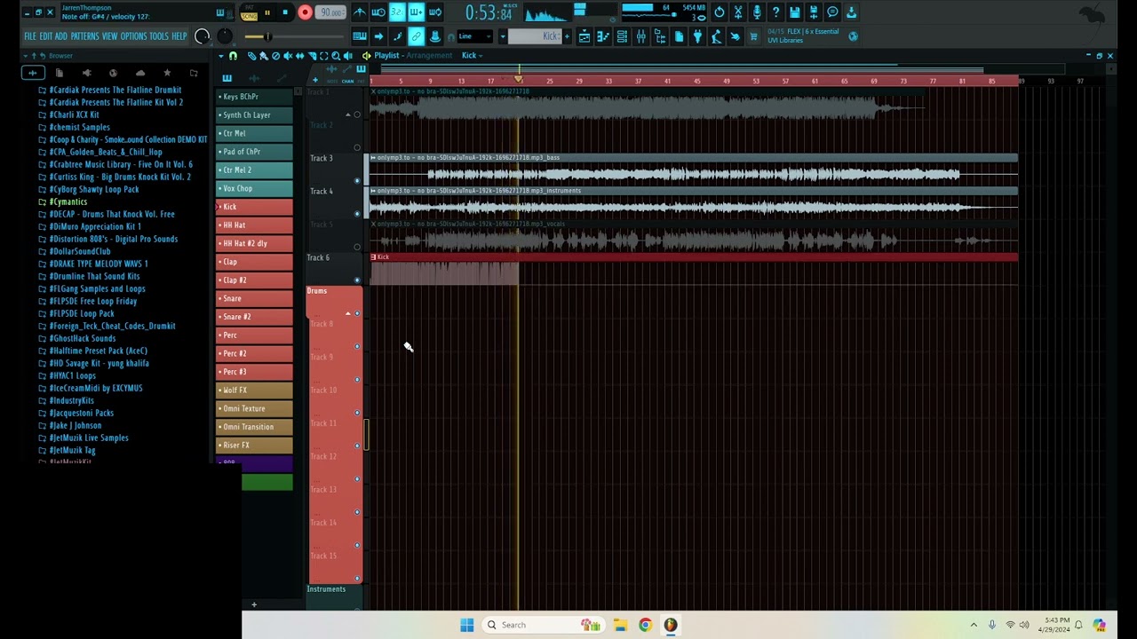 JetMuzik Making a GO-GO beat from a Song by Octavia the Great