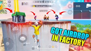 Got Airdrop In Factory Roof Luckiest Moment | Solo vs Squad 14 Kills Total In FF | Garena Free Fire