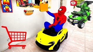 Spiderman Hulk & Joker in Real Life! W  McDONALDS DRIVE THRU Prank Movie Kids Toys in Real Life