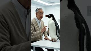 Human vs Penguin Conversation 😂 (Unexpected Ending) #funny #shorts