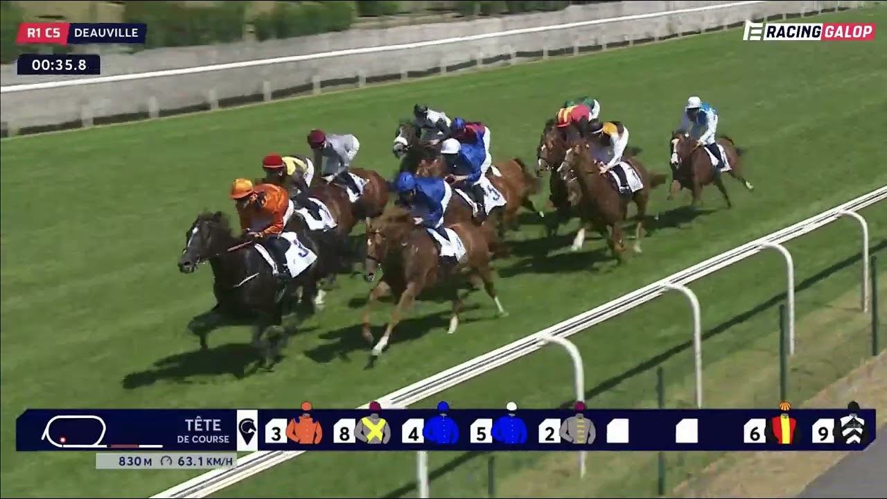 10 juillet 2022, Deauville : Tenebrism en pleine lumière dans le Haras d'Etreham Prix Jean Prat (G1)