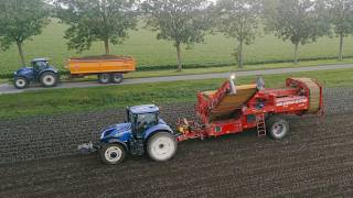 Potato Harvest Grimme Sv260, New Holland T7.210, Veenhuis Verwer Ens, Netherlands