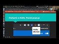 Hello World chrome extension