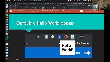 20190502 HelloWorld in Chrome Extensions with Clark Ngo