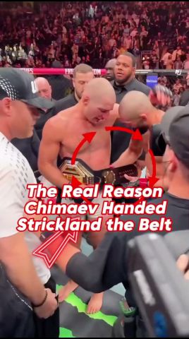 The Real Reason Chimaev Handed Strickland the Belts #foryou #sports #ufc #danawhite #chimaev