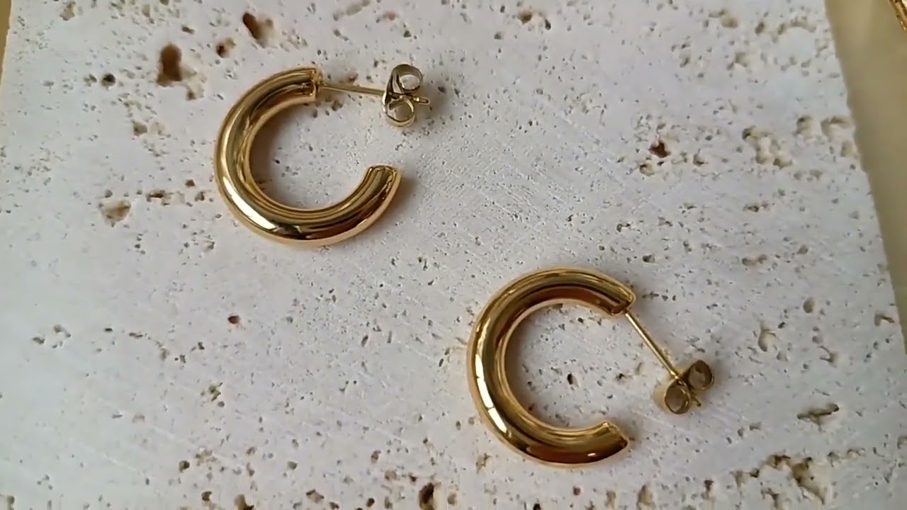 Hollow Earring 18K Gold Plated Brass Hoop Stud Earrings Tarnish Free ,WhatsApp: 0086-18272248820.