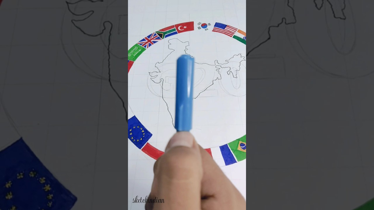 Drawing an amazing G20 pic in minutes ? here's how . 