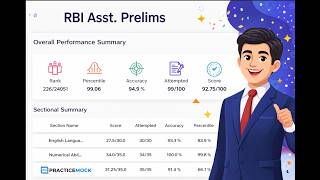 🥺RBI Assistant Live Mock Test Analysis | 92.75 Score 🔥 | 99% Percentile Strategy