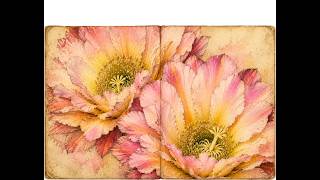 Desert Cactus Flower Junk Journal Tutorial