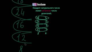 Квадраты, и только квадраты имеют нечетное число делителей #егэ2024