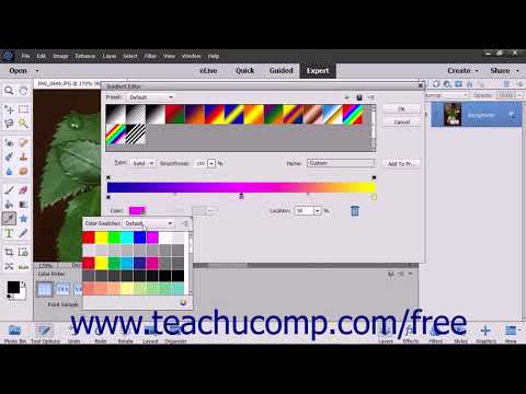 Photoshop Elements 2018 Tutorial Using the Gradient Editor Adobe Training
