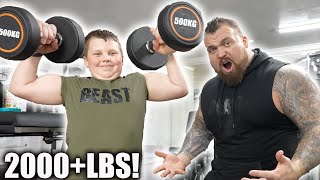10yr Old Lift’s 2000+LBS in ONE SET!!!  ft. Eddie Hall