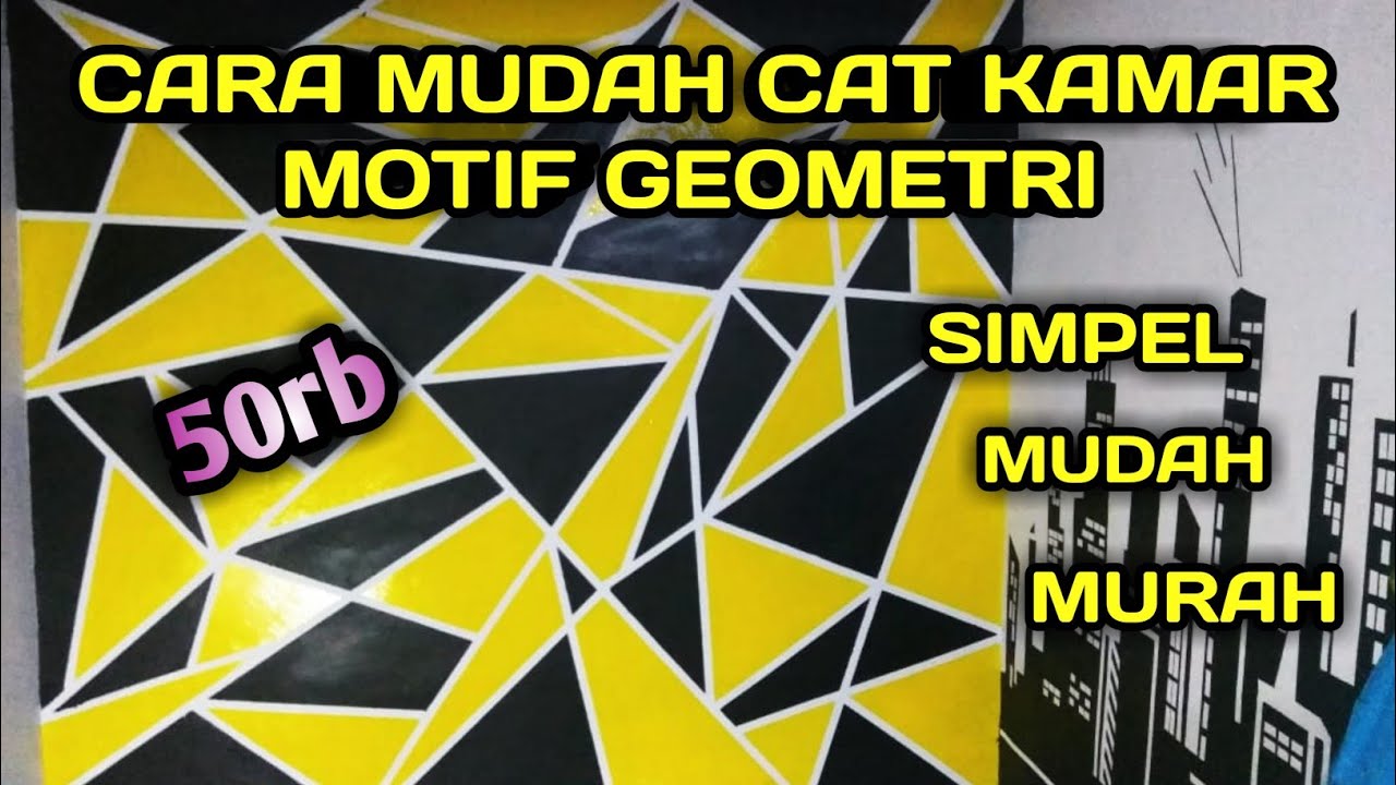 Cara mengecat dinding motif geometris YouTube