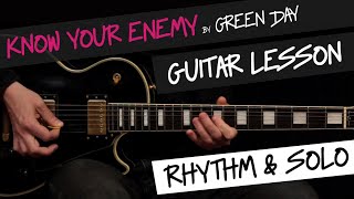 Know Your Enemy Green Day exact guitar lesson by GV