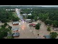 Flood waters north of Houston rise on Business 59 in Livingston   DRONE BROS