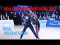 RDU Championship Professional Latin 2021 I Final Presentation