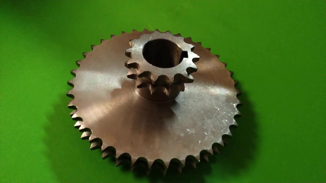 Звездочка цепная двойная для тестомесов Alimacchine NT40-50-70 (код 18411, 3/8 Z=14/39)