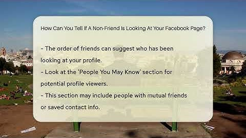 How Can You Tell If A Non-Friend Is Looking At Your Facebook Page? - Everyday-Networking