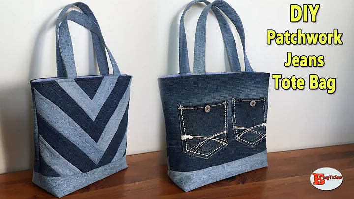 DIY PATCHWORK JEANS TOTE BAG | TOTE BAG | JEANS BAG | RECYCLE JEANS IDEAS |DIY BAG SEWING TUTORIAL