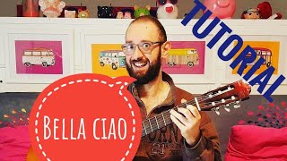 Miniatura del video "Come si suona BELLA CIAO - tutorial chitarra - accordi facili senza barrè - flashmob balconi"