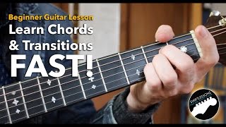 Miniatura de vídeo de "Beginner Guitar Tutorial - How to Learn Chords Fast & Build Smoother Transitions"