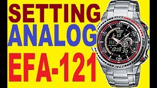 Casio Edifice EFA-121D manual 4334 to set analog time