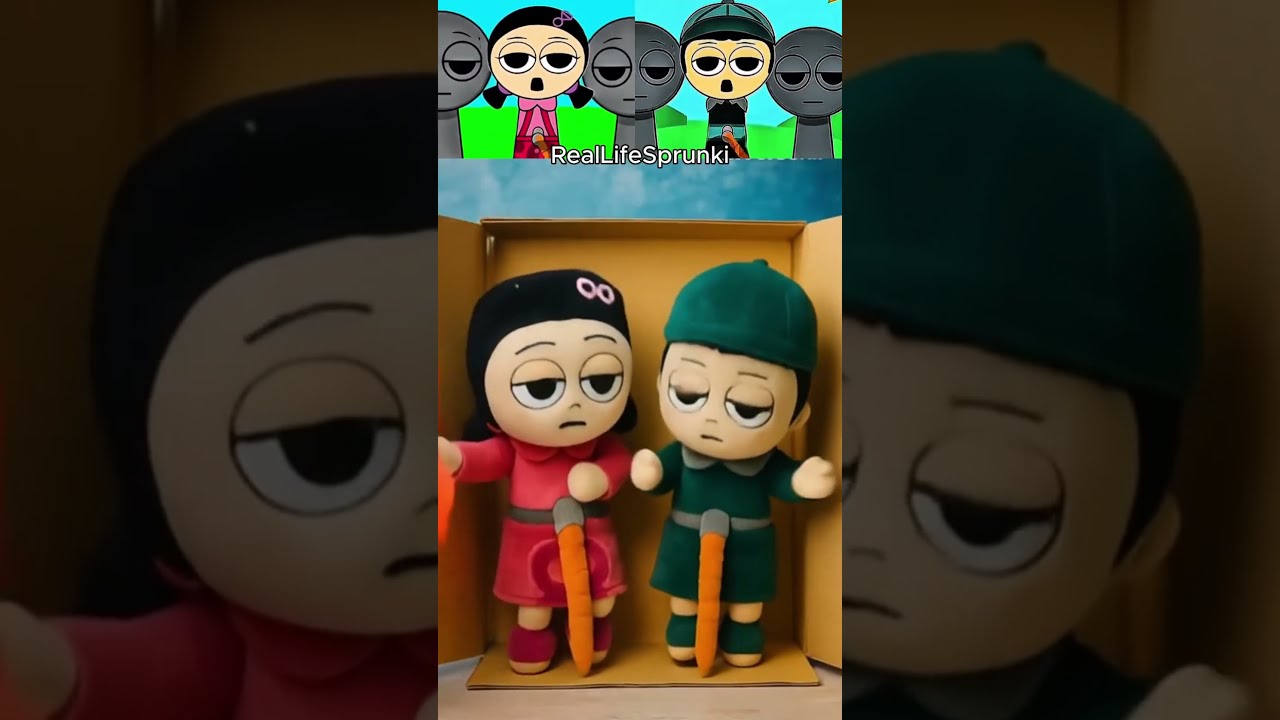Incredibox Sprunki OC Boy Doll And Girl As Plush Toys In Real Life Squidgame2