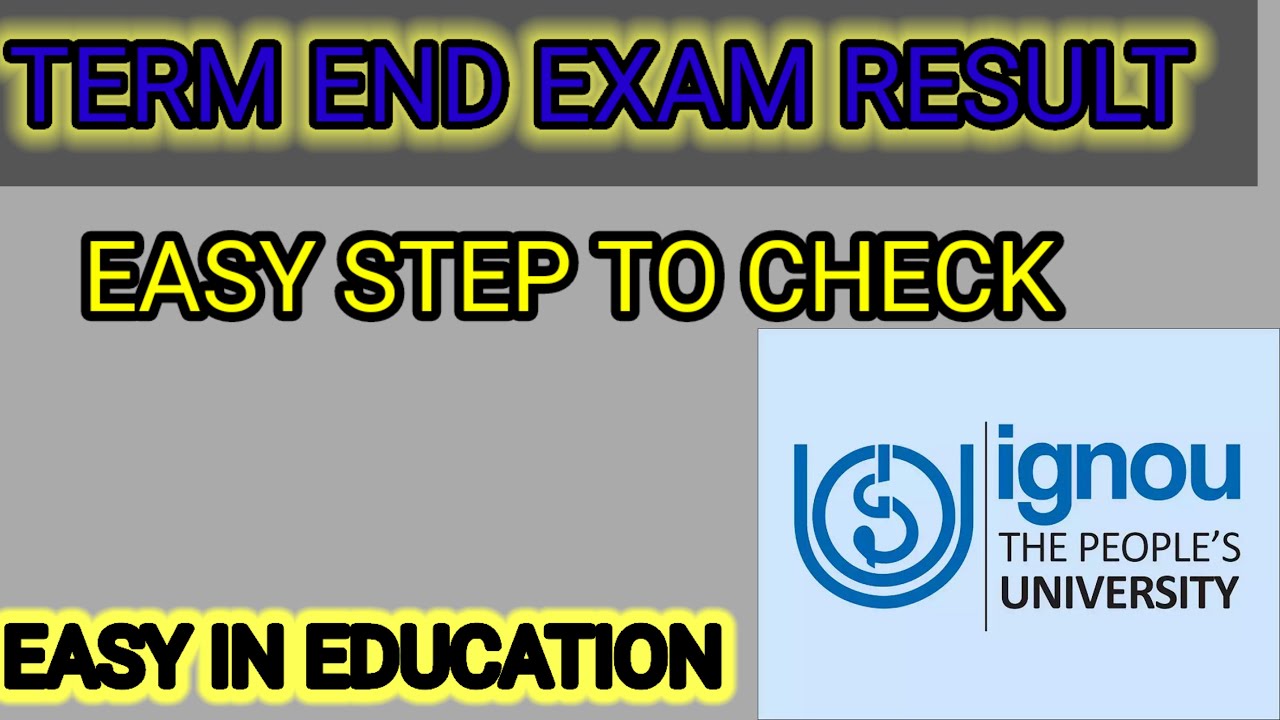 IGNOU dec 2023 term end exam results checking easy process - YouTube