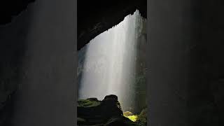 A golden moment of natural beauty inside Son Doong Cave, Vietnam.