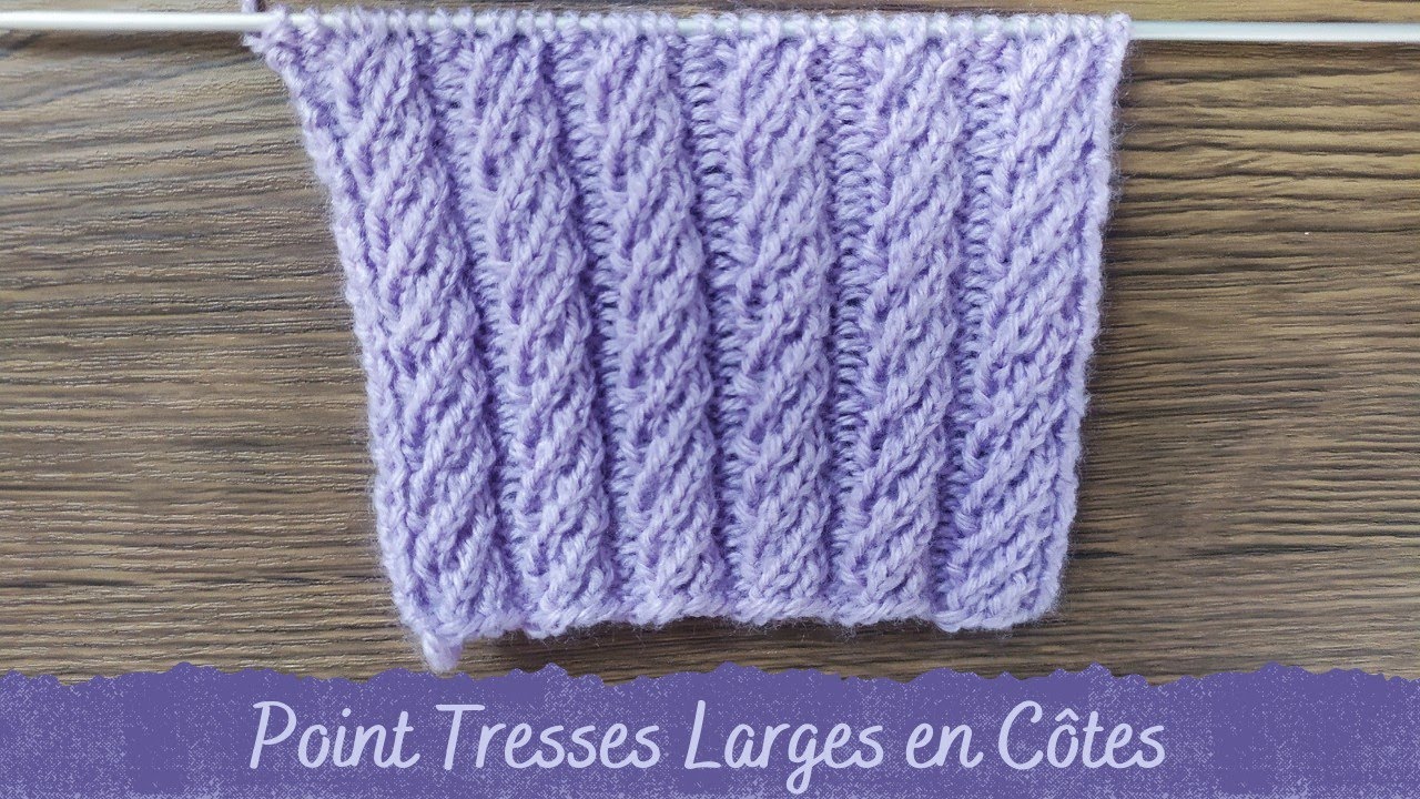 POINT AU TRICOT - Point Tresses Larges en Côtes