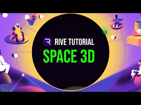 Rive - Space 3d | 1 Part | Interactive Motion