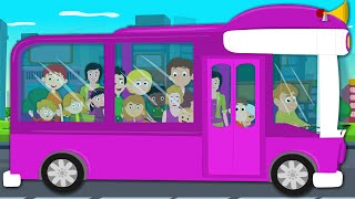 the wheels on the bus go round and round | nursery rhymes | vehicle song | kids rhymes