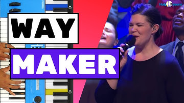 WAY MAKER Piano Tutorial EASY (BOTT 2018) (gospel piano tutorials for beginners)