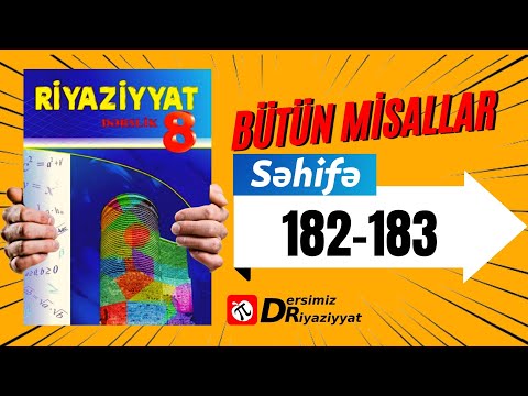 Riyaziyyat 8 ci sinif. seh 182-183. Sadə bərabərsizliklər / dersimiz riyaziyyat