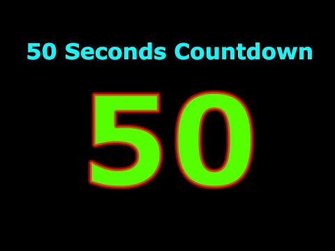 50 Seconds Countdown | Digital Clock | 50 Seconds Alarm