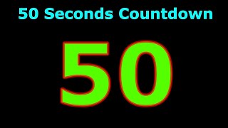 50 Seconds Countdown | Digital Clock | 50 Seconds Alarm