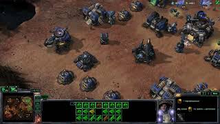 StarCraft 2 Ранняя атака 1 против 1 сражение ИИ.