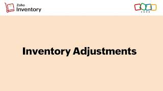 Inventory Adjustments - Zoho Inventory