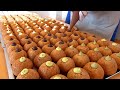 찹쌀도넛 2,000 sold out every day! Cream Bomb Chewy Glutinous Rice Donuts - Korean street food